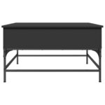 Table basse noir 80x80x45 cm bois d'ingénierie et métal – Image 4