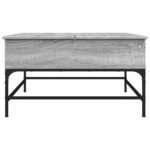 Table basse sonoma gris 80x80x45 cm bois d'ingénierie et métal – Image 3