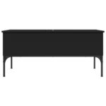Table basse noir 100x50x45 cm bois d'ingénierie et métal – Image 3