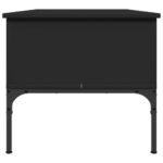 Table basse noir 100x50x45 cm bois d'ingénierie et métal – Image 4