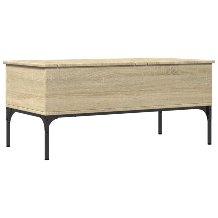 VXL8721012479517_g_en_hd_5.jpg Table basse chêne sonoma 100x50x45cm bois d'ingénierie et métal – Image 5