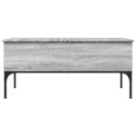 Table basse sonoma gris 100x50x45 cm bois d'ingénierie et métal – Image 3