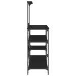 Support de boulanger noir 90x40x132 cm bois ingénierie et métal – Image 3