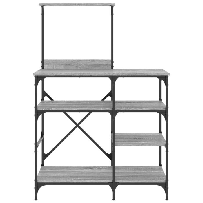 Support de boulanger sonoma gris 90x40x132 cm – Image 2