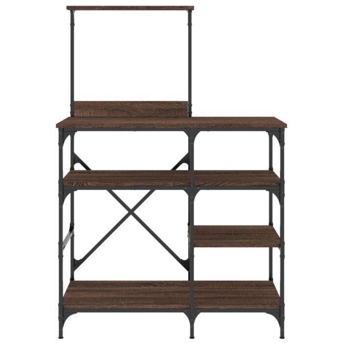 Support de boulanger chêne marron 90x40x132 cm – Image 2