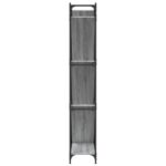Bibliothèque sonoma gris 79x30x180 cm bois ingénierie et métal – Image 4