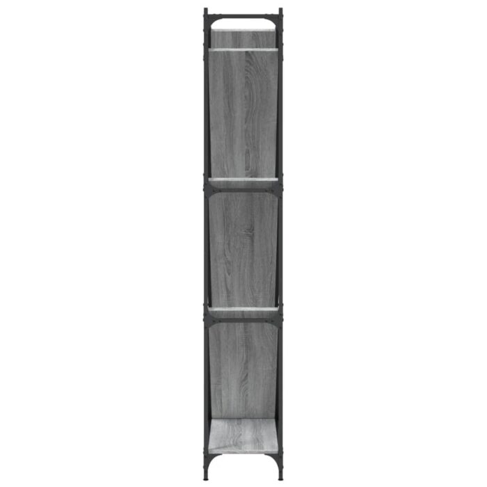 Bibliothèque sonoma gris 79x30x180 cm bois ingénierie et métal – Image 4