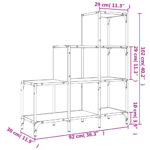 Bibliothèque sonoma gris 92x30x102 cm bois ingénierie et métal – Image 8