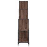 Bibliothèque chêne marron 122x30x132cm bois ingénierie et métal – Image 4