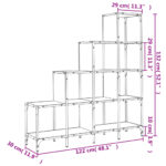 Bibliothèque chêne marron 122x30x132cm bois ingénierie et métal – Image 8