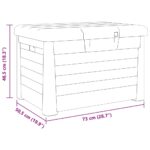 Boîte à coussins d'extérieur gris 73x50,5x46,5 cm polypropylène – Image 9