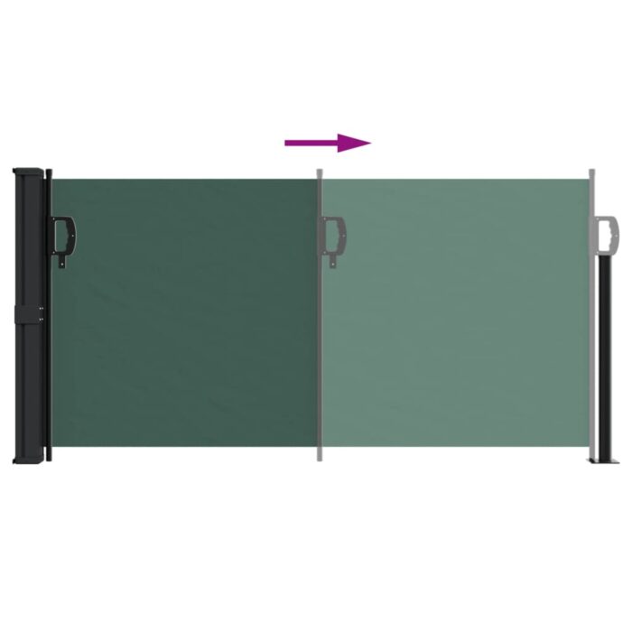 Auvent latéral rétractable vert foncé 100x300 cm – Image 3