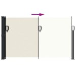 Auvent latéral rétractable crème 117x300 cm – Image 3