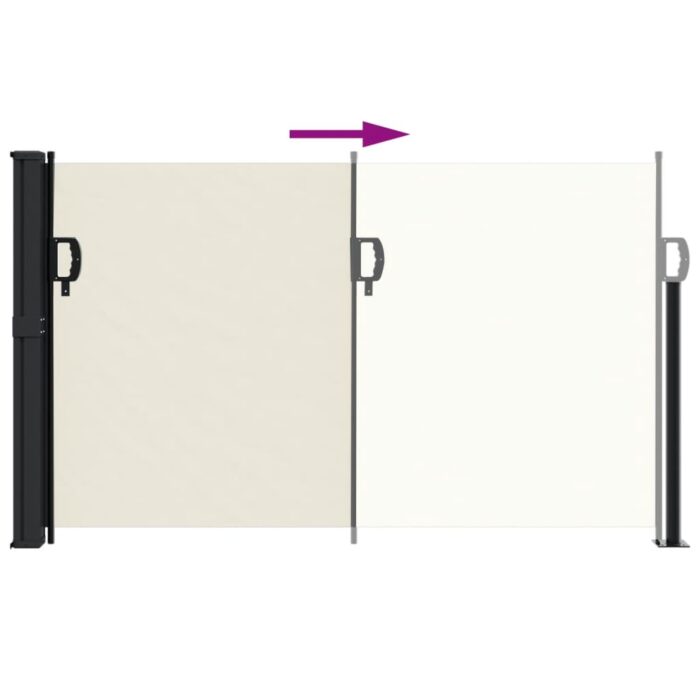 Auvent latéral rétractable crème 117x300 cm – Image 3