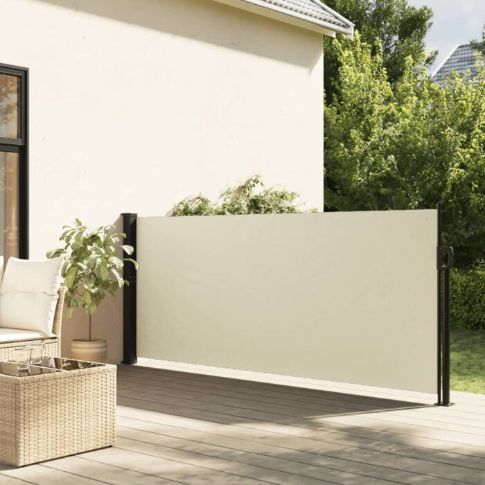 Auvent latéral rétractable crème 117x300 cm – Image 1