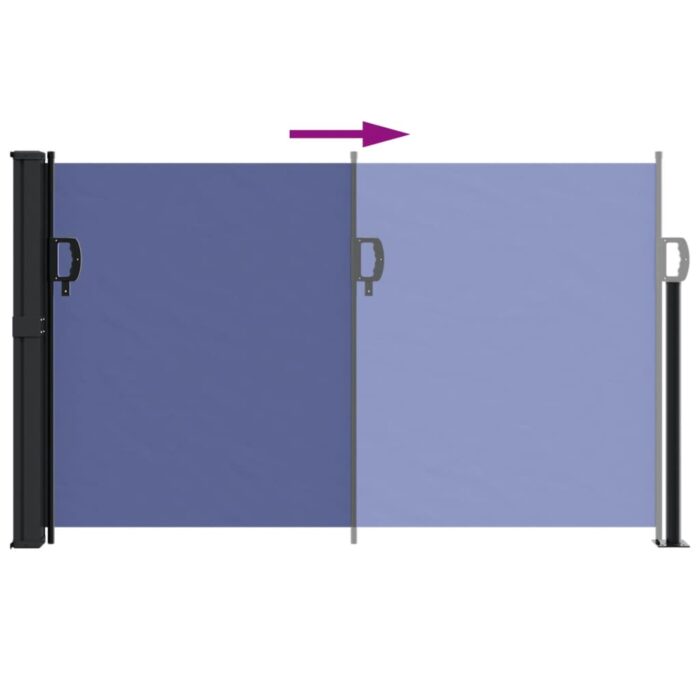 Auvent latéral rétractable bleu 117x300 cm – Image 3