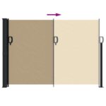 Auvent latéral rétractable beige 140x300 cm – Image 3