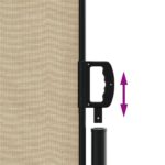 Auvent latéral rétractable beige 140x300 cm – Image 4