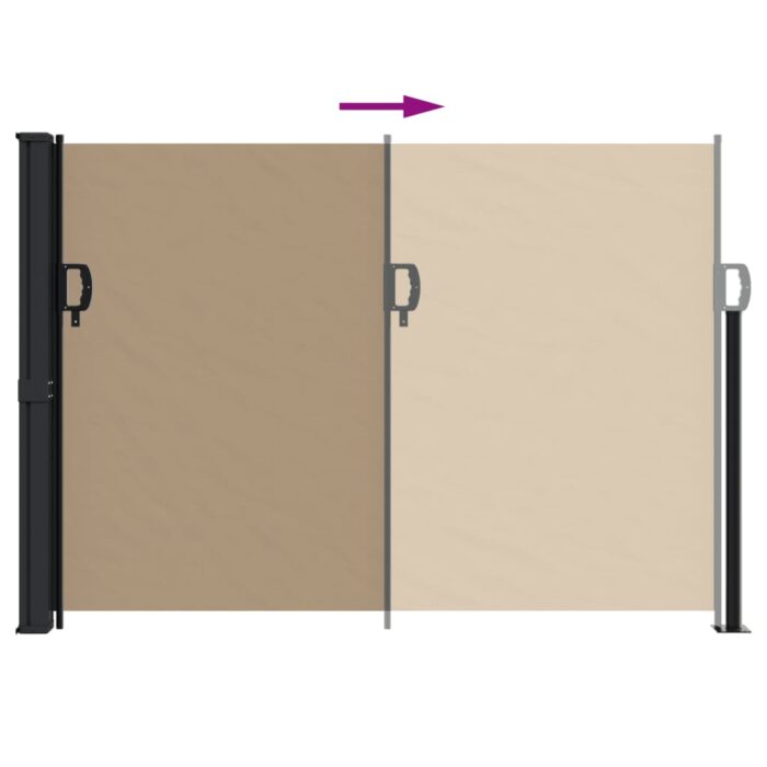 Auvent latéral rétractable taupe 140x300 cm – Image 3