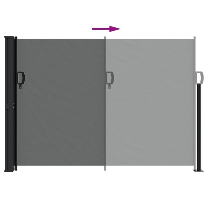 Auvent latéral rétractable anthracite 140x300 cm – Image 3
