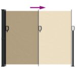 Auvent latéral rétractable beige 160x300 cm – Image 3