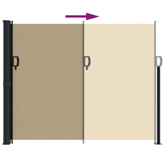 Auvent latéral rétractable beige 160x300 cm – Image 3