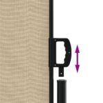 Auvent latéral rétractable beige 160x300 cm – Image 4