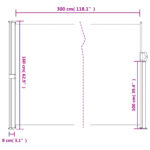 Auvent latéral rétractable beige 160x300 cm – Image 8