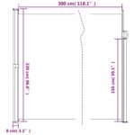 Auvent latéral rétractable marron 220x300 cm – Image 8