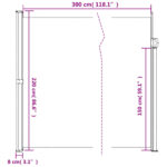 Auvent latéral rétractable vert foncé 220x300 cm – Image 8