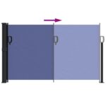 Auvent latéral rétractable bleu 120x500 cm – Image 3