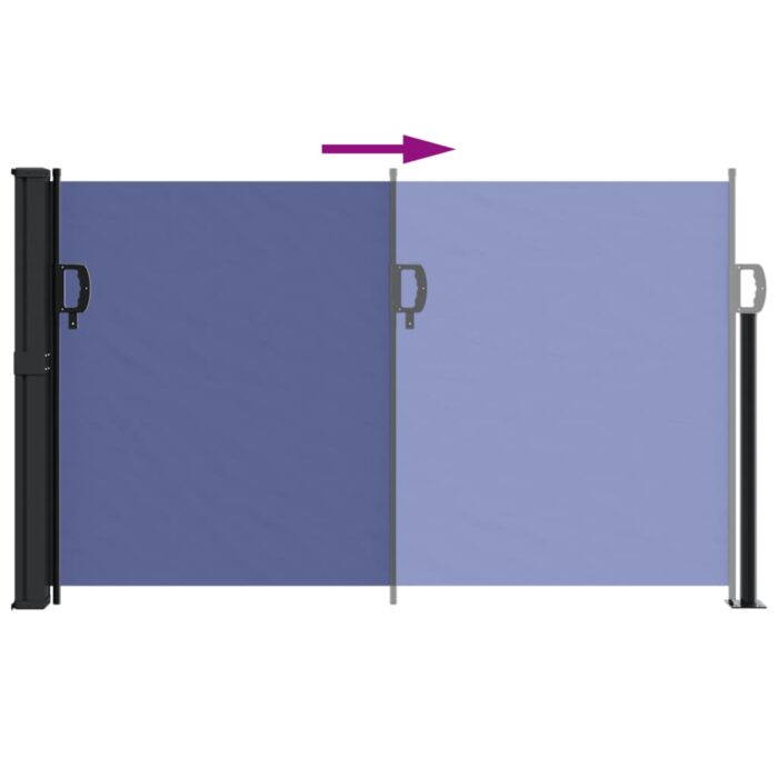 Auvent latéral rétractable bleu 120x500 cm – Image 3