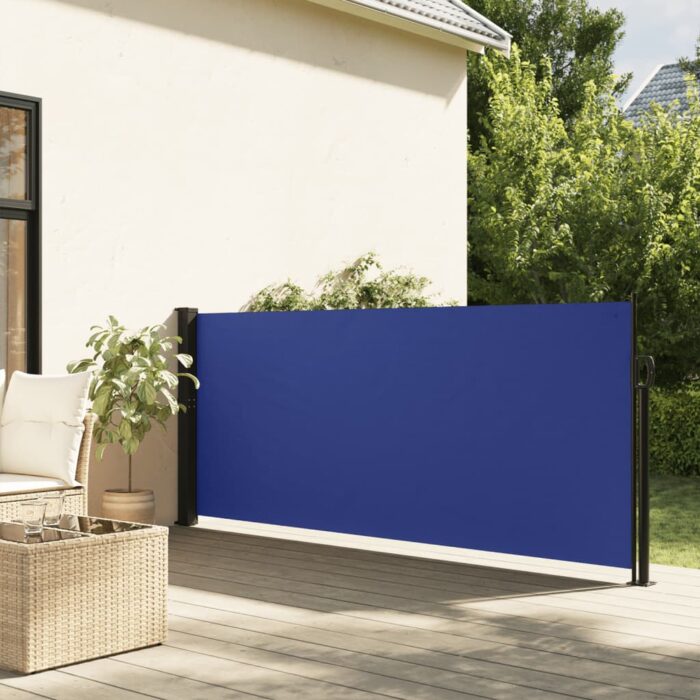 Auvent latéral rétractable bleu 120x500 cm – Image 1