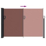 Auvent latéral rétractable marron 140x500 cm – Image 3