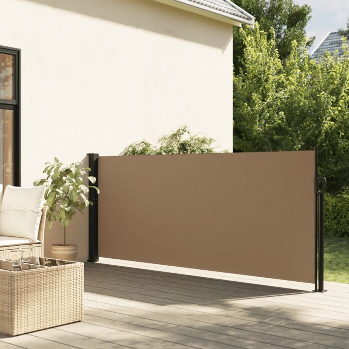 VXL8721012483934_m_en_hd_1.jpg Auvent latéral rétractable taupe 140x500 cm – Image 1