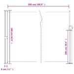 Auvent latéral rétractable crème 160x500 cm – Image 8