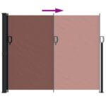 Auvent latéral rétractable marron 160x500 cm – Image 3
