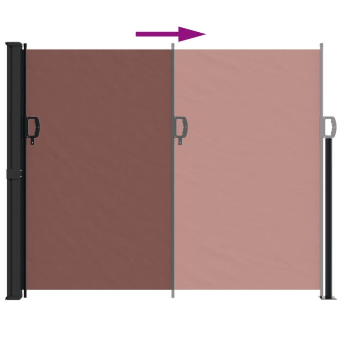 Auvent latéral rétractable marron 160x500 cm – Image 3