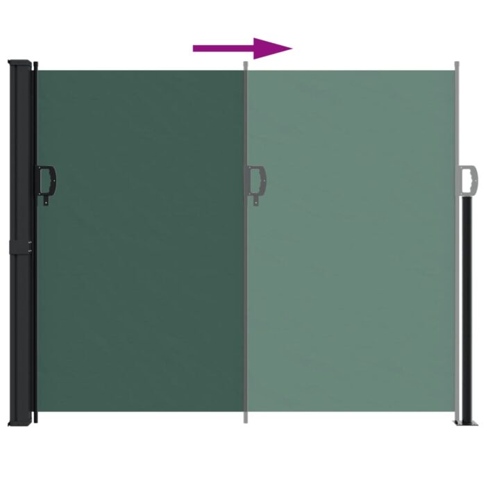 Auvent latéral rétractable vert foncé 160x500 cm – Image 3