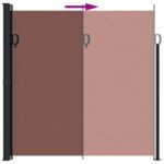 Auvent latéral rétractable marron 200x500 cm – Image 3