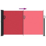 Auvent latéral rétractable rouge 120x600 cm – Image 3