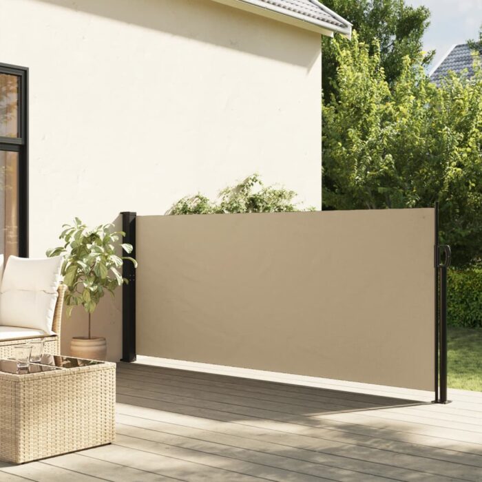 Auvent latéral rétractable beige 120x600 cm – Image 1