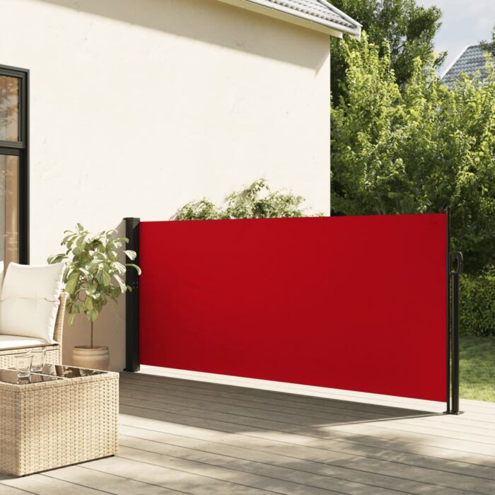 Auvent latéral rétractable rouge 140x600 cm – Image 1