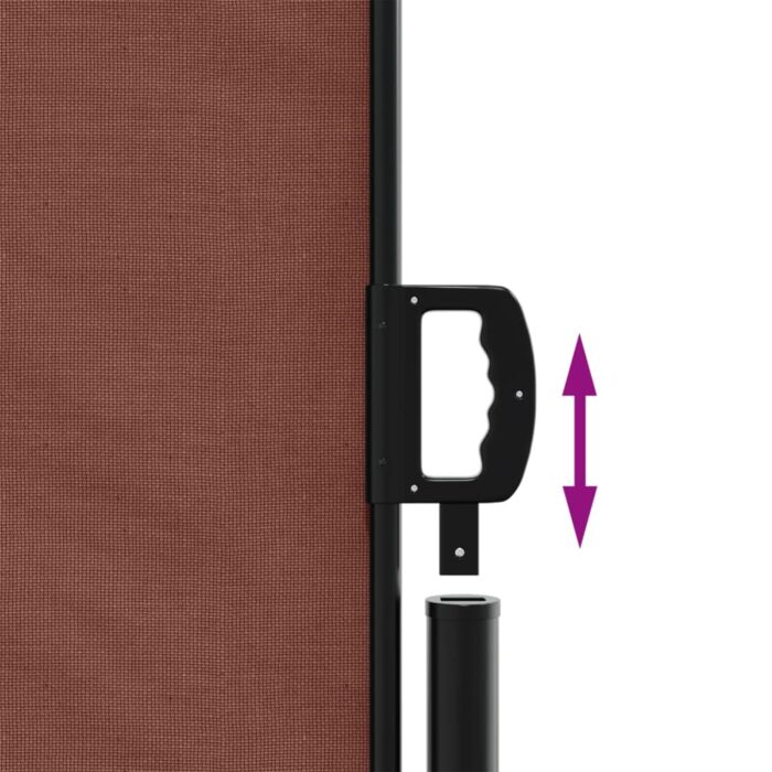 Auvent latéral rétractable marron 140x600 cm – Image 4
