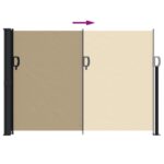Auvent latéral rétractable beige 140x600 cm – Image 3