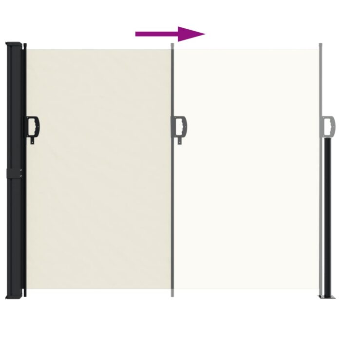 Auvent latéral rétractable crème 160x600 cm – Image 3