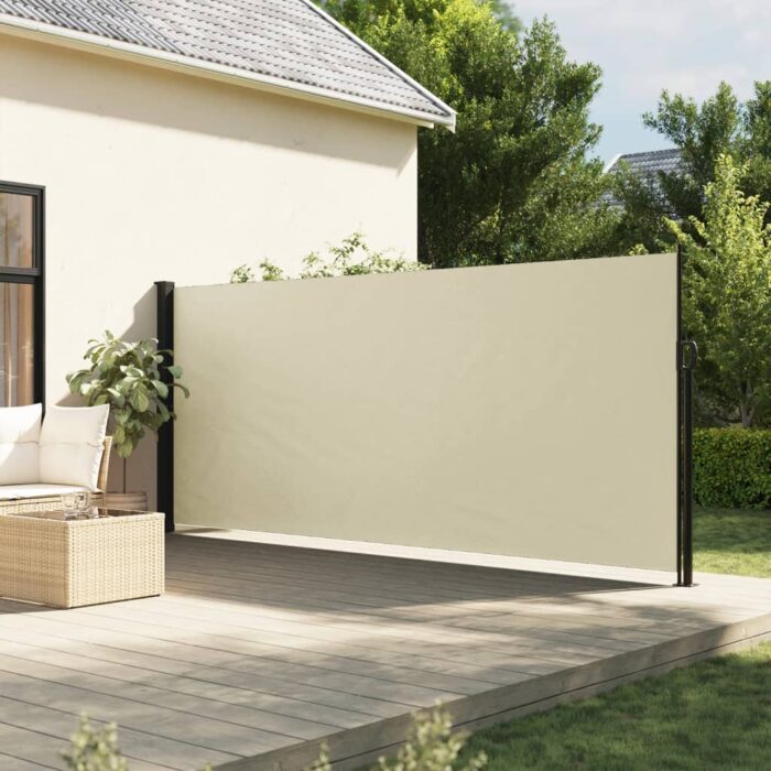 Auvent latéral rétractable crème 160x600 cm – Image 1
