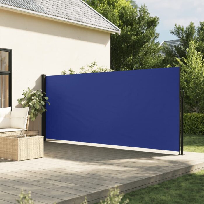 Auvent latéral rétractable bleu 160x600 cm – Image 1