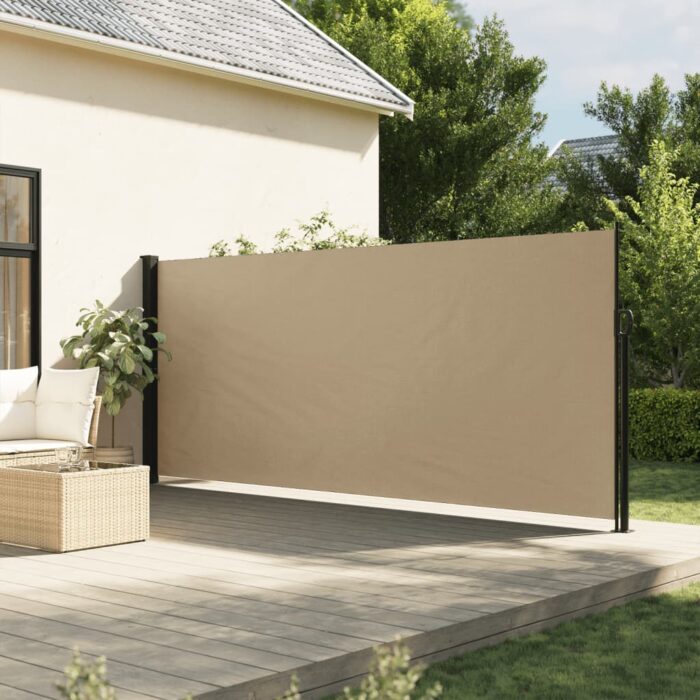 Auvent latéral rétractable beige 160x600 cm – Image 1