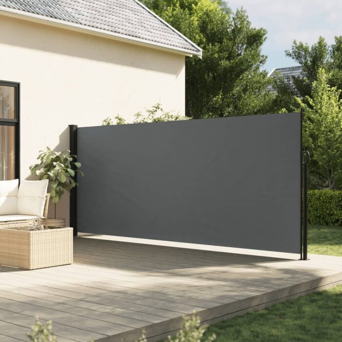 Auvent latéral rétractable anthracite 160x600 cm – Image 1